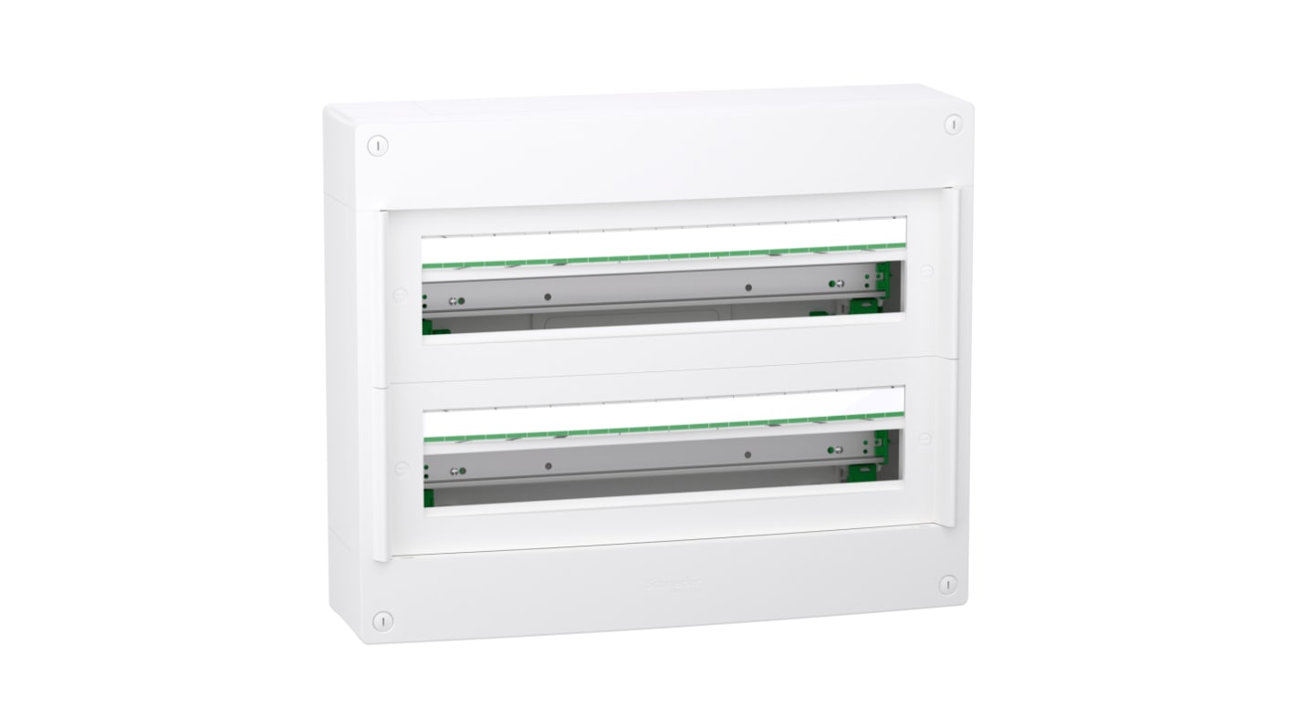 Contenitore Schneider Electric LVSXT224 in plastica bianca con 2 fori, per PrismaSet XS, classe di isolamento II.