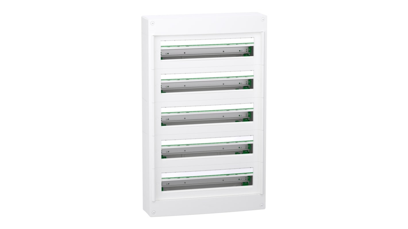 Contenitore di distribuzione Schneider Electric LVSXT524, 5 fori per moduli 18 mm, montaggio superficiale, grado di protezione IP40.