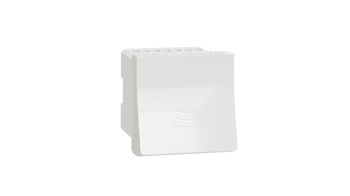 Campanello elettronico Schneider Electric NU378618, montaggio a filo, 230 V, 70 dB, 5 melodie, grado di protezione IP20, colore bianco.