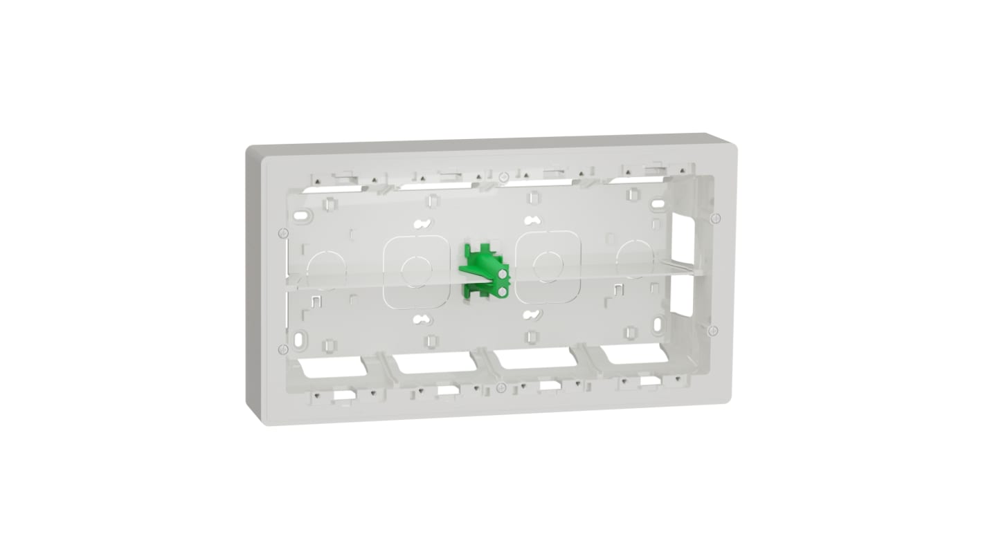 Contenitore stazione di controllo Schneider Electric, 10 fori, materiale ABS bianco, montaggio a vite, grado di protezione IK04.