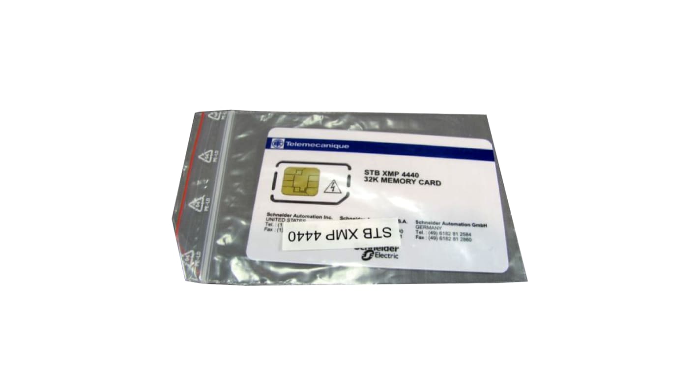 Schneider Electric STBXMP4440, scheda di memoria rimovibile da 32 kB per sistema I/O Modicon STB, conforme a RoHS.