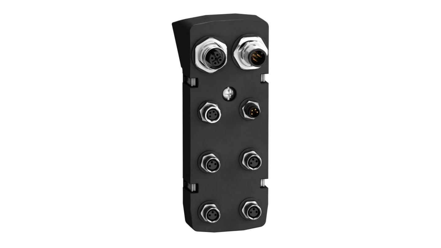 Modulo di collegamento Schneider Electric VW3M9101 per unità LXM32i, supporta 4 ingressi discreti e interfaccia CANopen.