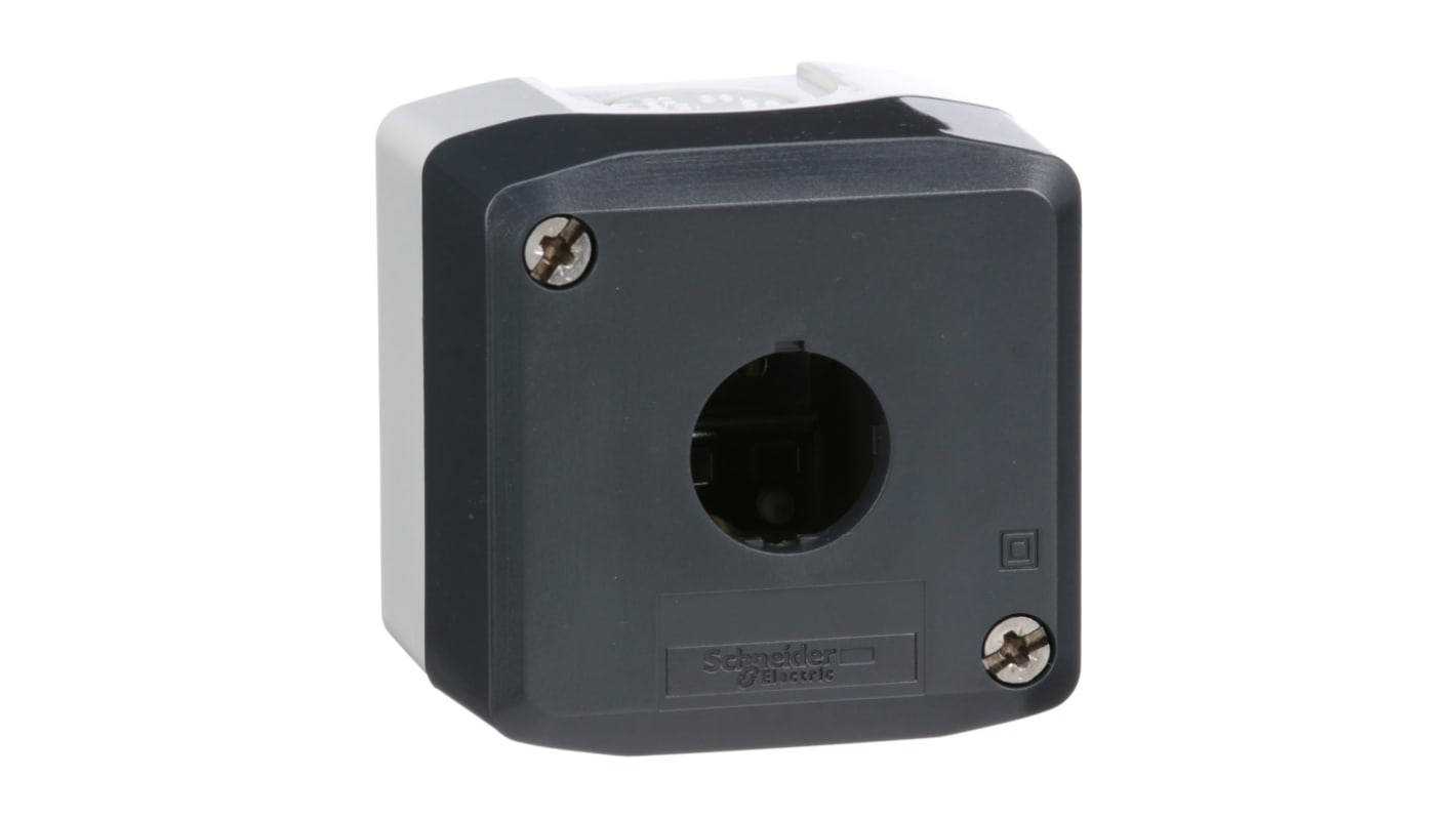 Stazione di controllo Schneider Electric XALD01 vuota Ø 22mm IP66/IP67/IP69K - Policarbonato ecologico e sostenibile.