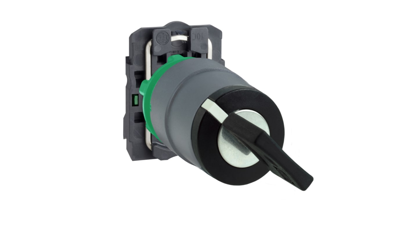 Selettore a chiave Schneider Electric XB5AG41C0, 2 posizioni, diametro foro 22mm, grado di protezione IP66/IP67.