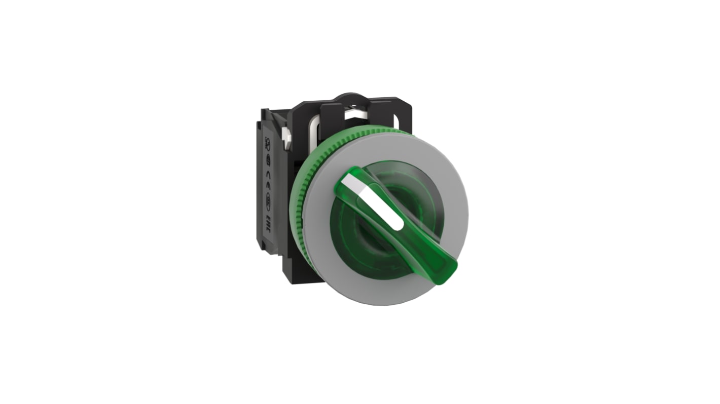 Selettore a 2 posizioni Schneider Electric XB5FK123M5C0, diametro foro 30.5 mm, montaggio a filo, LED universale, grado di protezione IP66/IP67.