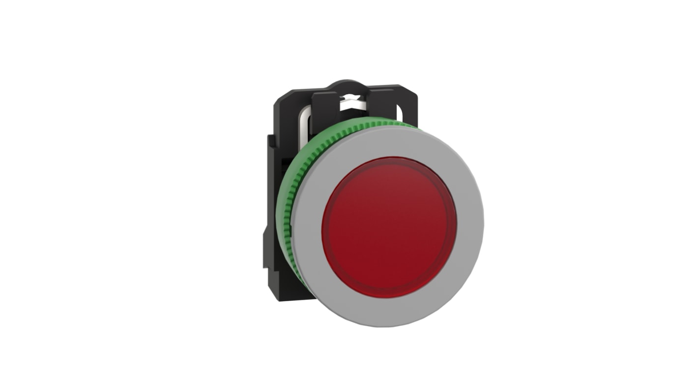 Spia LED Schneider Electric, montaggio a filo, colore rosso, diametro foro 30.5 mm, tensione 24V, grado di protezione IP66/IP67.