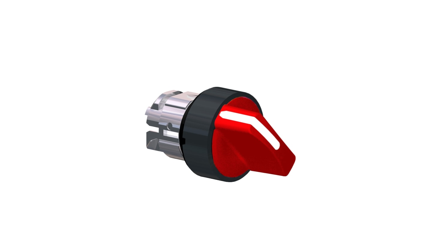 Selettore Harmony XB4 di Schneider Electric, 2 posizioni, diametro 22 mm, manico rosso, illuminato, grado di protezione IP66/IP67/IP69.