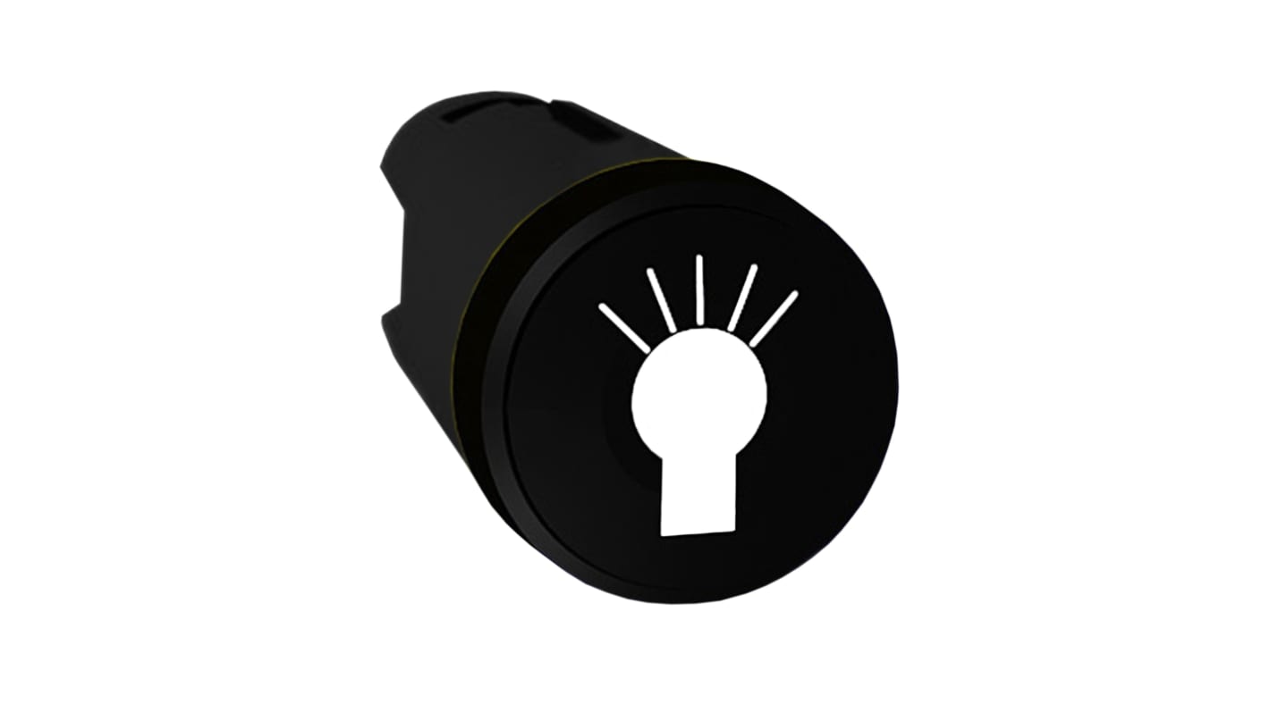 Attuatore pulsante Schneider Electric ZB5AA253, ritorno a molla, testa nera, IP66/IP67/IP69, diametro foro 22 mm.