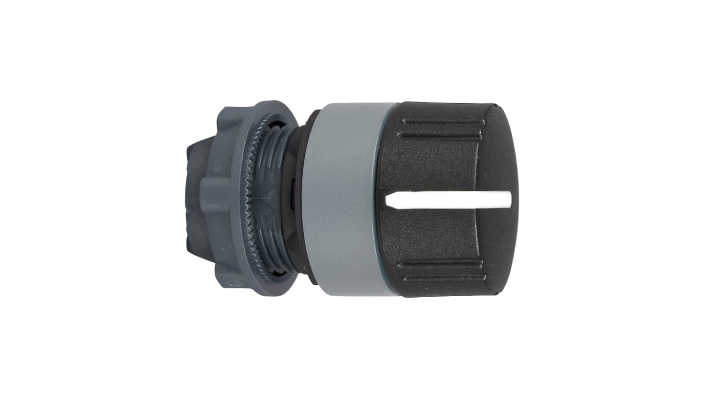 Selettore 3 posizioni Ø 22mm Schneider Electric ZB5AD59C0, interruttore elettrico nero, plastica, IP67, conforme RoHS.