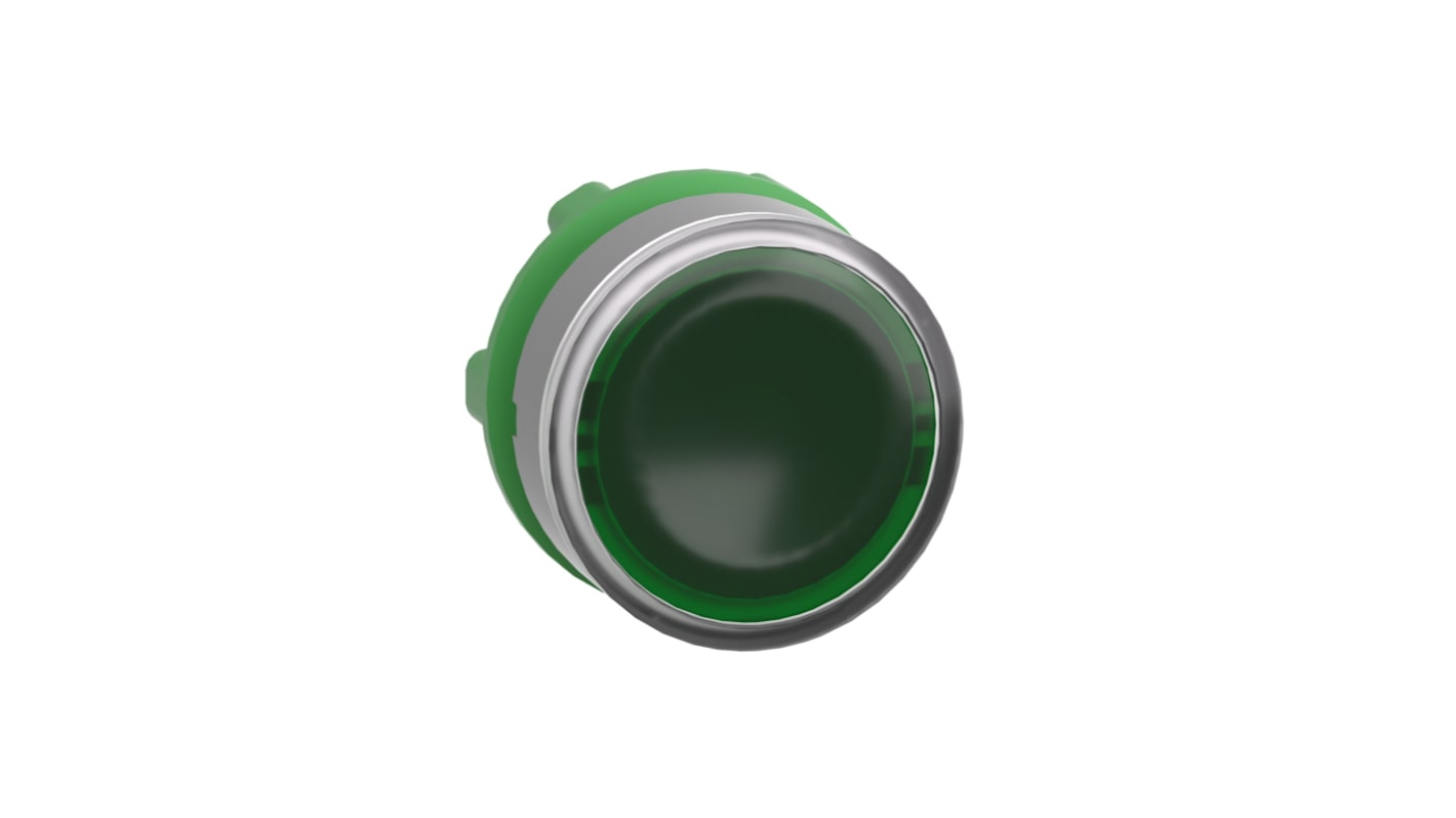 Attuatore pulsante Schneider Electric ZB5AW333C0, verde, diametro 22 mm, ritorno a molla, grado di protezione IP66/IP67.