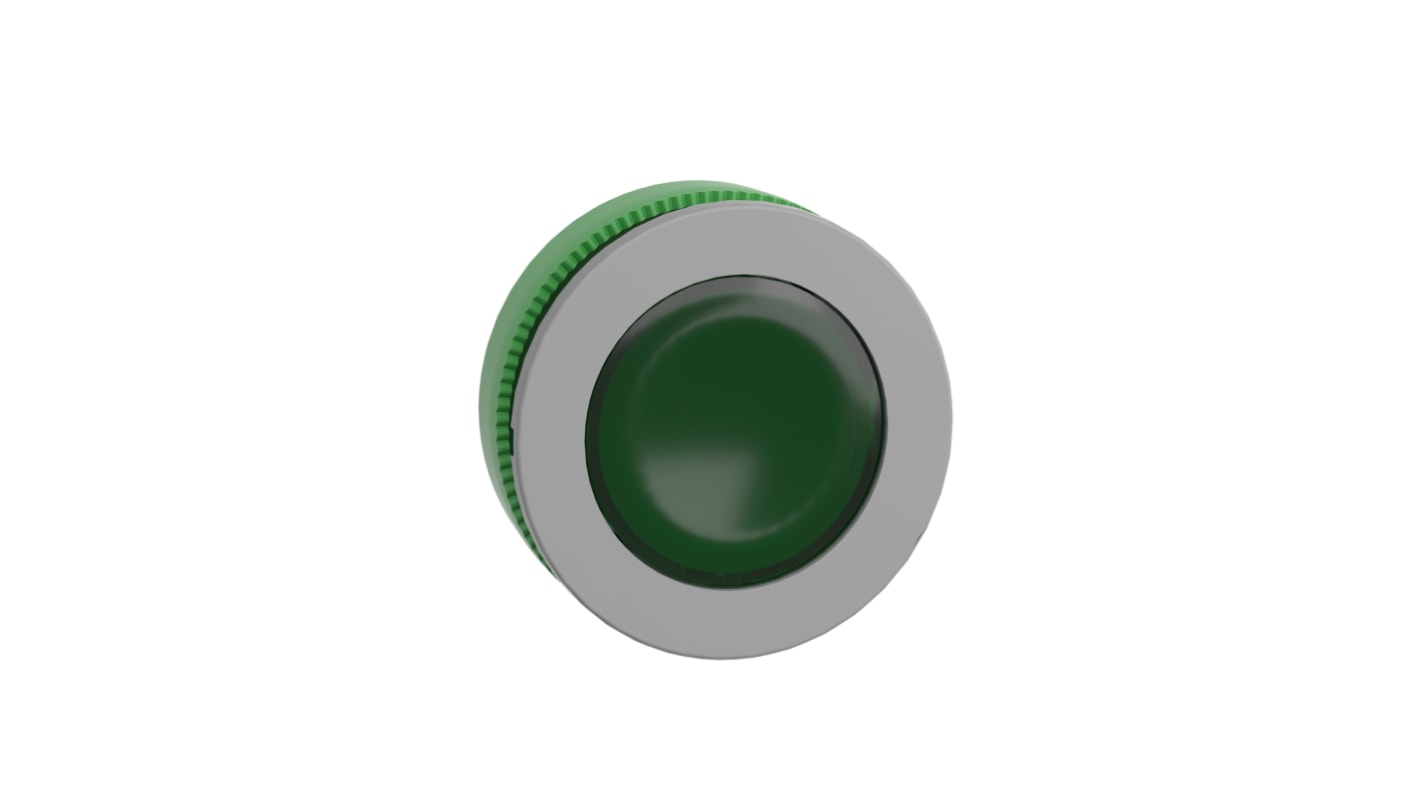 Spia luminosa Schneider Electric ZB5, verde, rotonda, diametro foro 30.5 mm, grado di protezione IP66/IP67, materiale plastico.