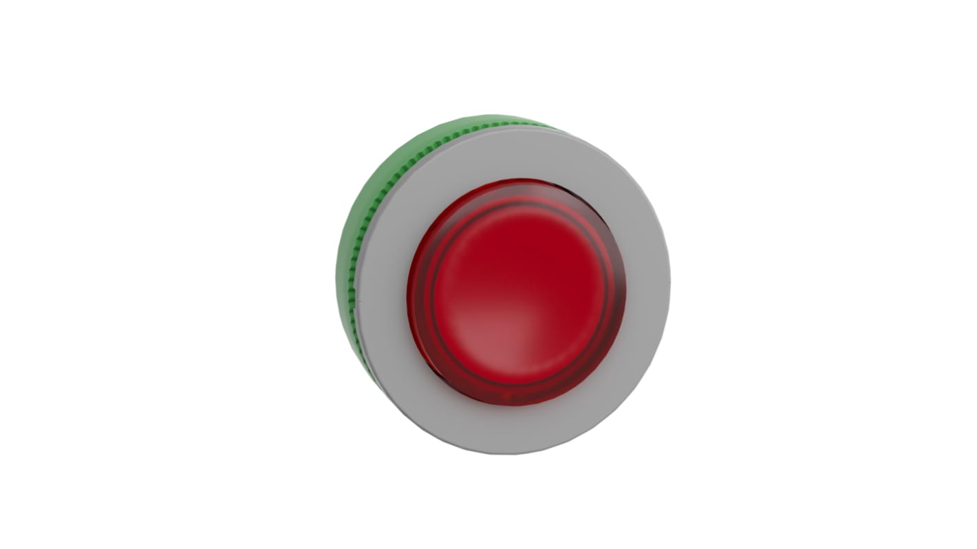 Attuatore pulsante Schneider Electric ZB5FW143C0, rosso, ritorno a molla, diametro 30.5 mm, IP66/IP67, resistente a urti e vibrazioni.