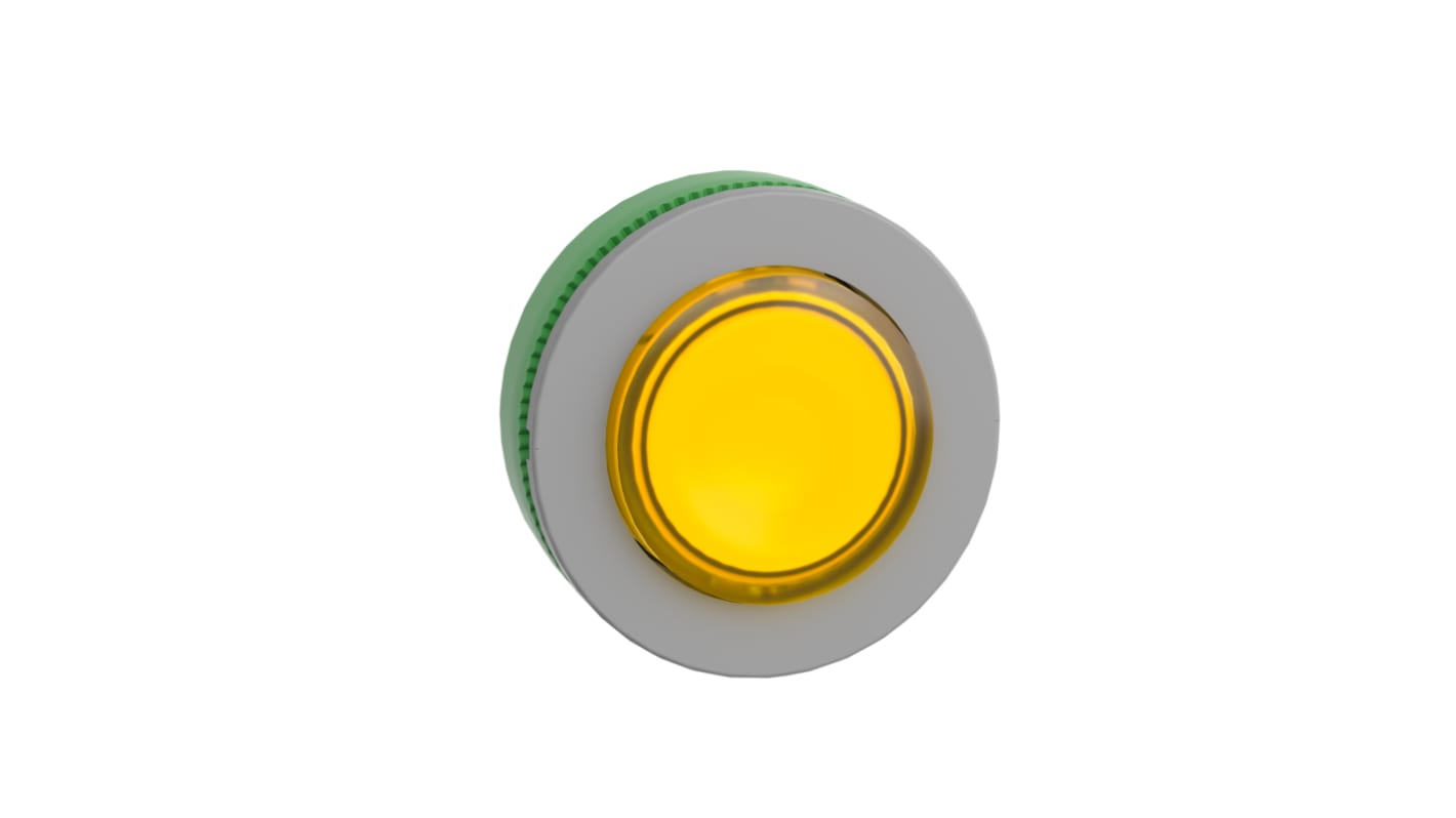 Attuatore pulsante Schneider Electric Harmony XB5, testa gialla, diametro 30.5 mm, ritorno a molla, illuminato, IP66/IP67.