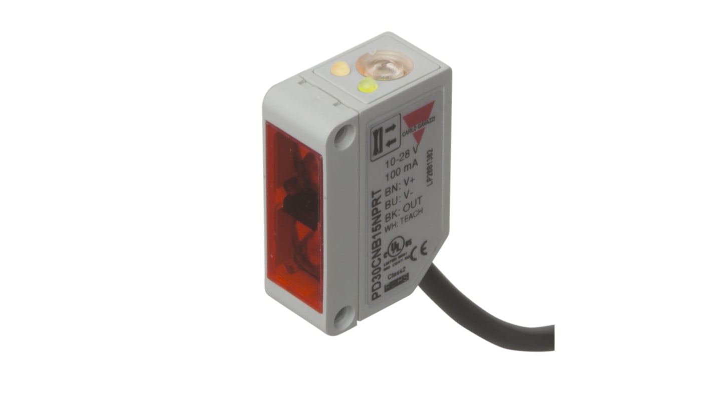 Carlo Gavazzi PD30CNT15NMU, sensore fotoelettrico rettangolare a fascio passante, rilevamento fino a 15000 mm, IP67.