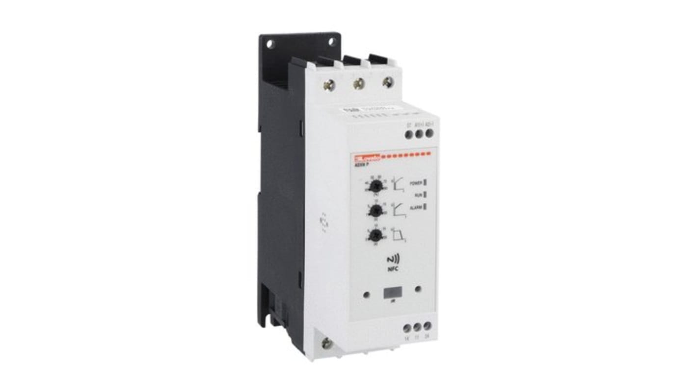 Starter per motore 3 fasi Lovato ADXNP045, potenza 30 kW, tensione 100-240 V, corrente 45 A, grado di protezione IP20.