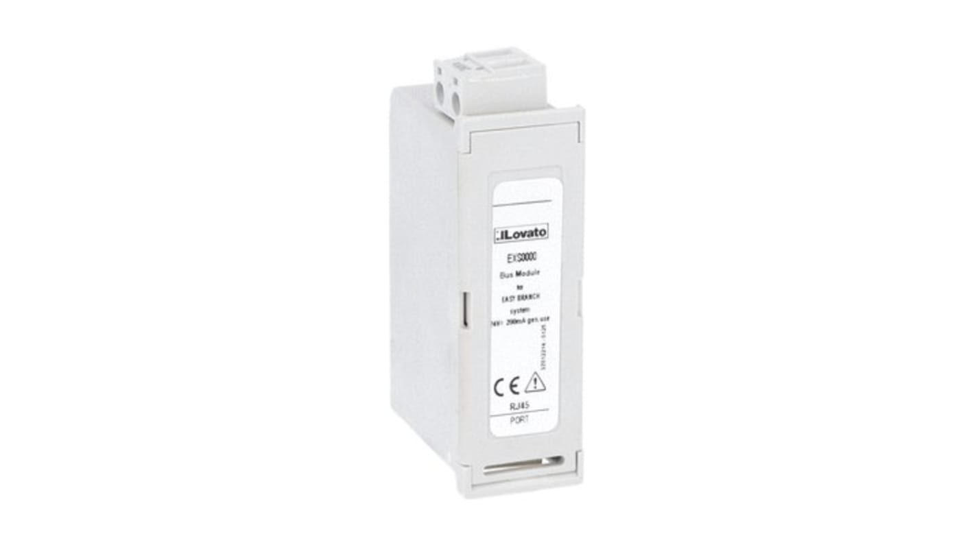 Modulo di comunicazione Lovato EXS0000, 24 V, contenitore in poliammide, IP20, per monitoraggio alimentazione.