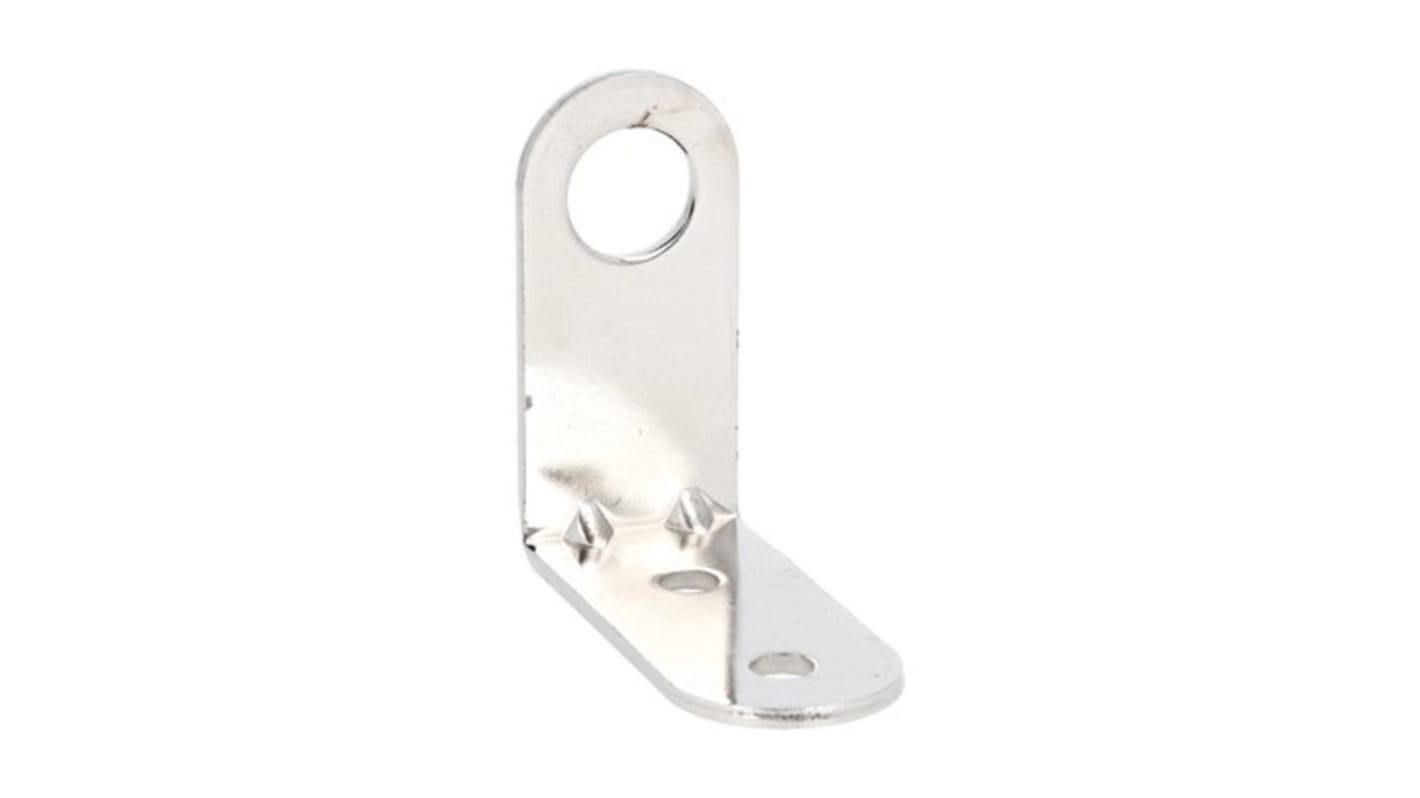 Base di fissaggio Lovato LTN50BM2 in metallo argentato per montaggio orizzontale di torri di segnalazione, conforme a IEC/EN/BS 60947-1.