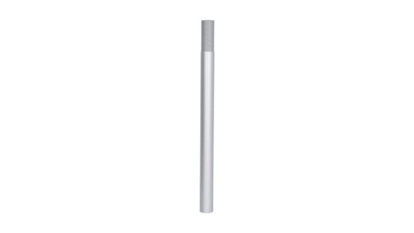 Tubo di prolunga Lovato LTN50P250T, diametro 50 mm, in metallo bianco, estremità filettata, per torre di segnalazione.