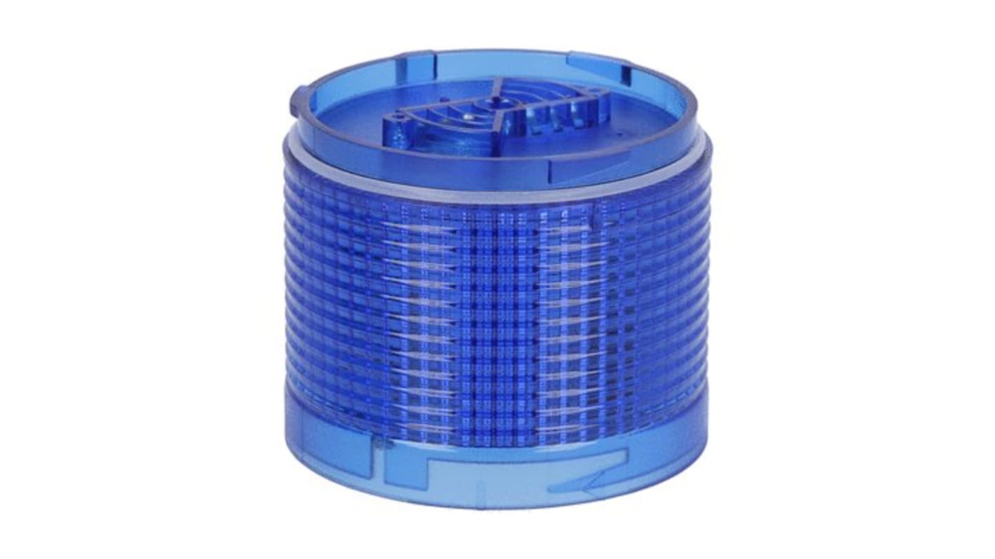 Modulo luminoso blu Lovato LTN70ML6, LED, diametro 70 mm, tensione 26,4V c.c. - 240V c.a., IP65, per torri di segnalazione.