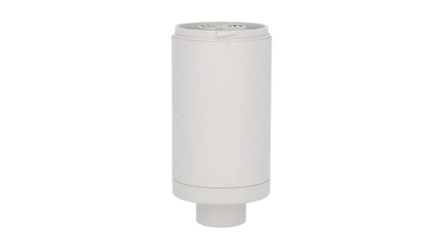 Torretta di segnalazione Lovato LTN70MW024, diametro 70 mm, alimentazione 12-24 V CC, protezione IP65, -30 a +50 °C.