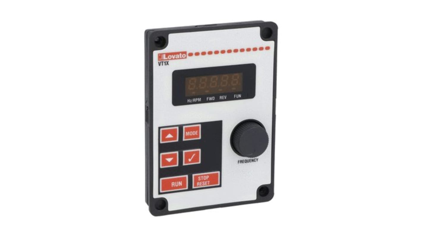 Kit di montaggio Lovato VT1XC02 per azionamenti, protezione IP65, peso 0,122 Kg, conforme a CSA e UL.