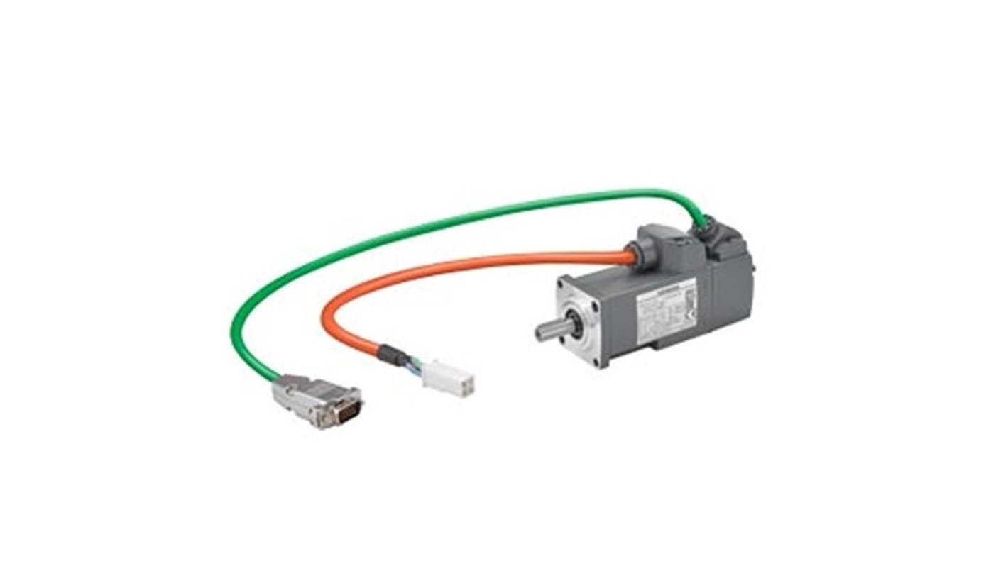 Servomotore Sincrono Siemens 1FL6022-2AF21-1LH1, potenza 0,05 kW, montaggio a flangia, tensione 230 V, rotazione oraria.