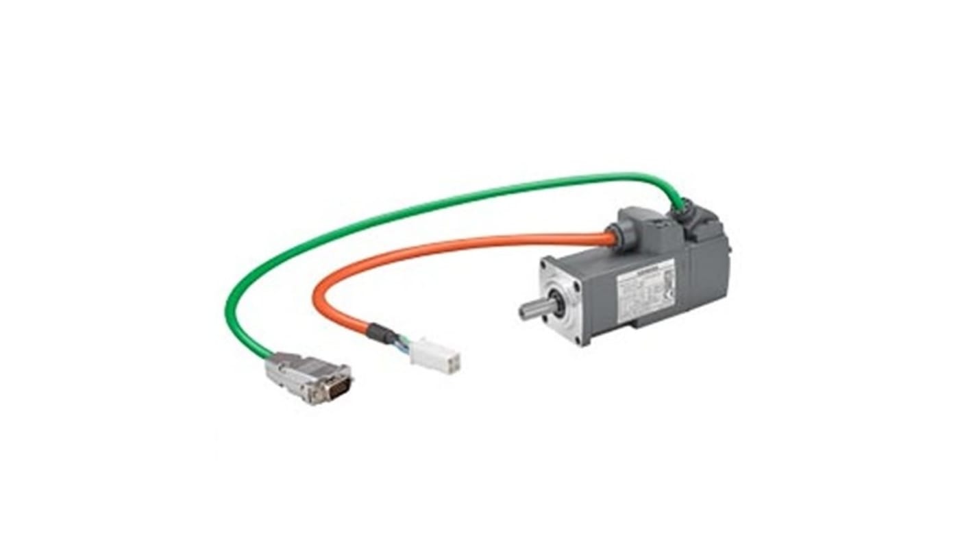 Servomotore Sincrono Siemens 1FL6022-2AF21-1MA1, potenza 0,05 kW, montaggio a flangia, rotazione oraria, 230 V.