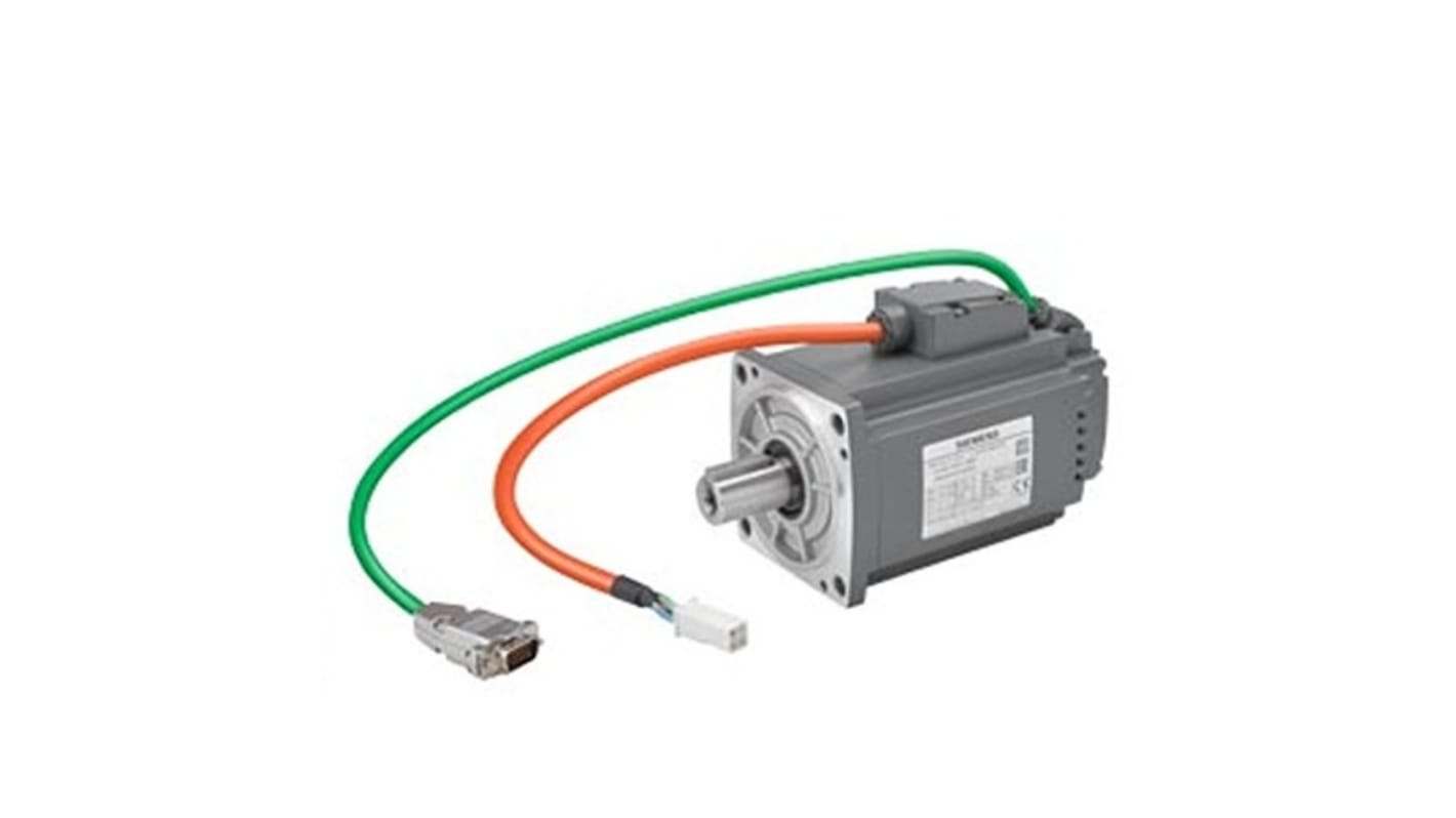 Servomotore Sincrono Siemens 1FL6044-2AF21-1MH1, potenza 1 kW, tensione 230 V, montaggio a flangia, rotazione oraria.