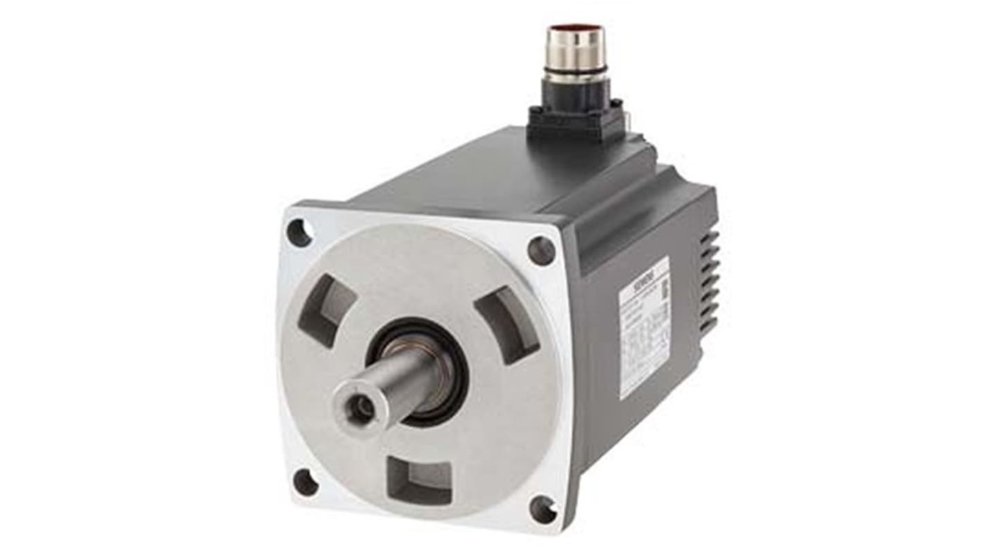Servomotore Sincrono Siemens 1FL6052-2AF21-2AG1, 1,5 kW, 230 V, montaggio a flangia, rotazione oraria, raffreddamento naturale.