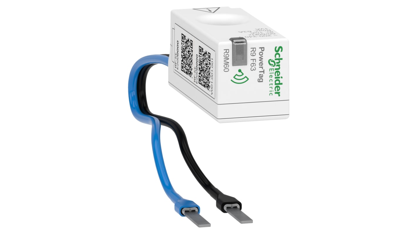 Sensore di energia wireless Schneider Electric PowerTag, 63 A, compatibile con dispositivi Resi9 1P+N.