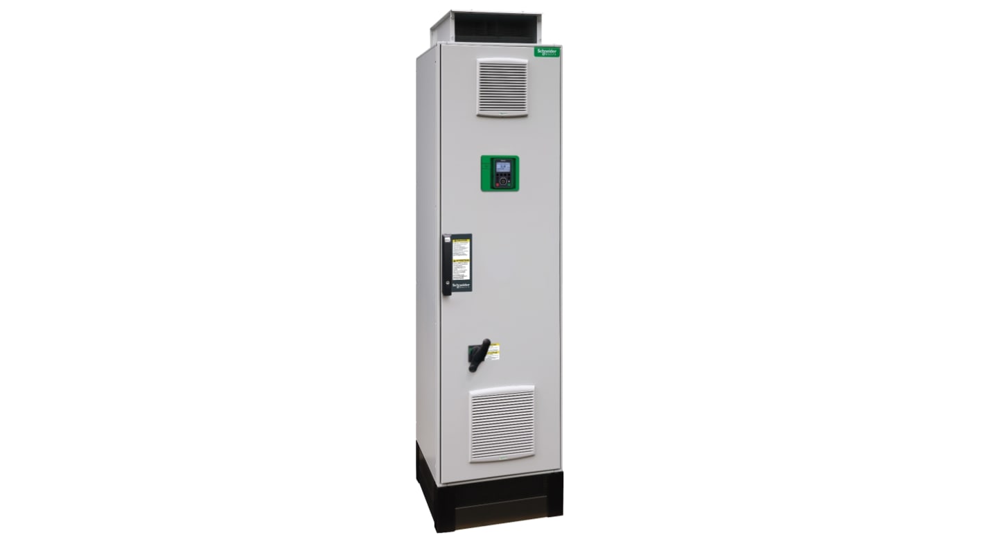 Avviatore a velocità variabile Schneider Electric ATV950C25N4F, potenza 250 kW, 440 V, 453 A, tecnologia ecosostenibile.
