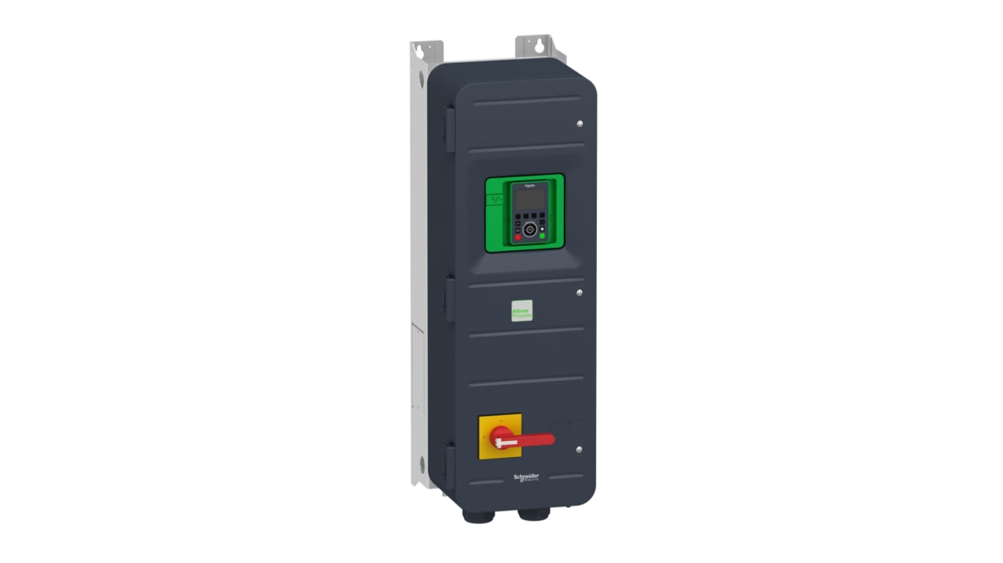Avviatore a velocità variabile Schneider Electric ATV950D30N4E, potenza 30 kW, tensione 480 V, 3 fasi, corrente 53,3 A.