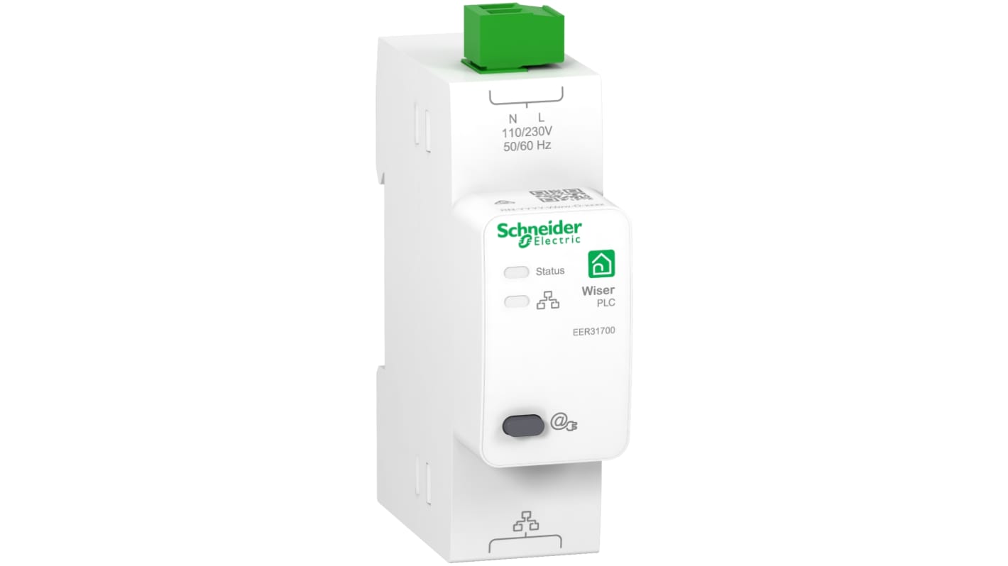 Modulo di comunicazione Schneider Electric EER31700 per guida DIN, interfaccia Ethernet, alimentazione 110-230 V.