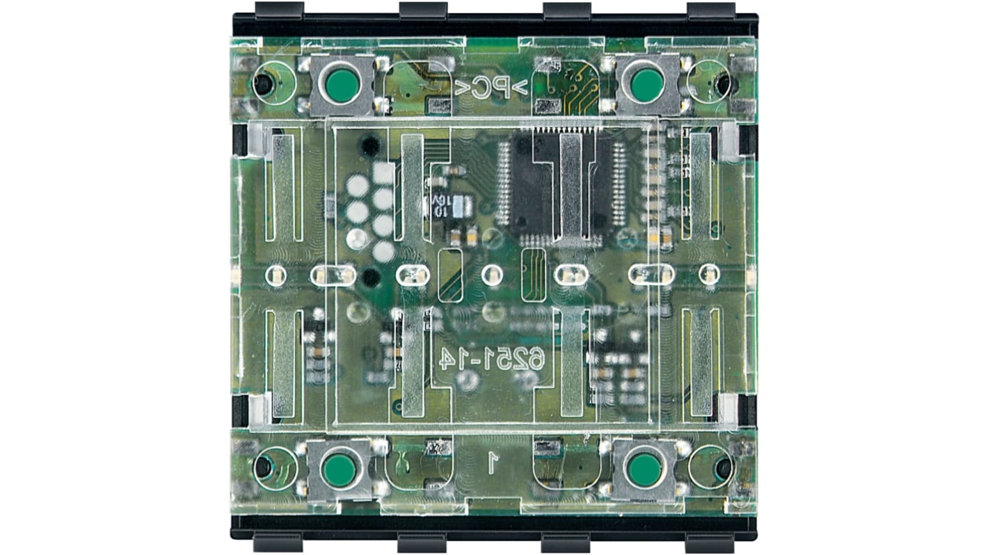 Modulo a pulsante doppio Schneider Electric, illuminato, montaggio a pannello, protezione IP20, compatibile con serie KNX.