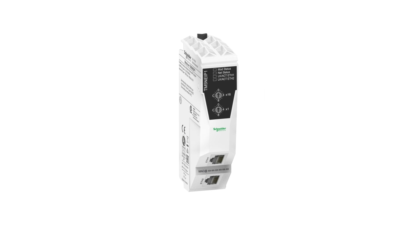Modulo Ethernet Schneider Electric TM5NEIP1 per interfaccia Fieldbus, compatibile con Modicon TM5 e TM7, per isole I/O remote.