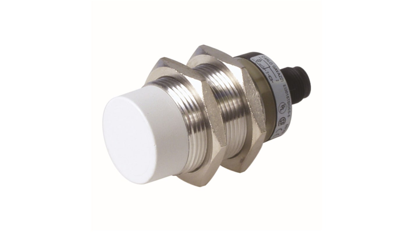 Carlo Gavazzi EI3015TBOSS-6, sensore induttivo cilindrico M30, rilevamento 15 mm, IP67, alimentazione 20-250 V ca.