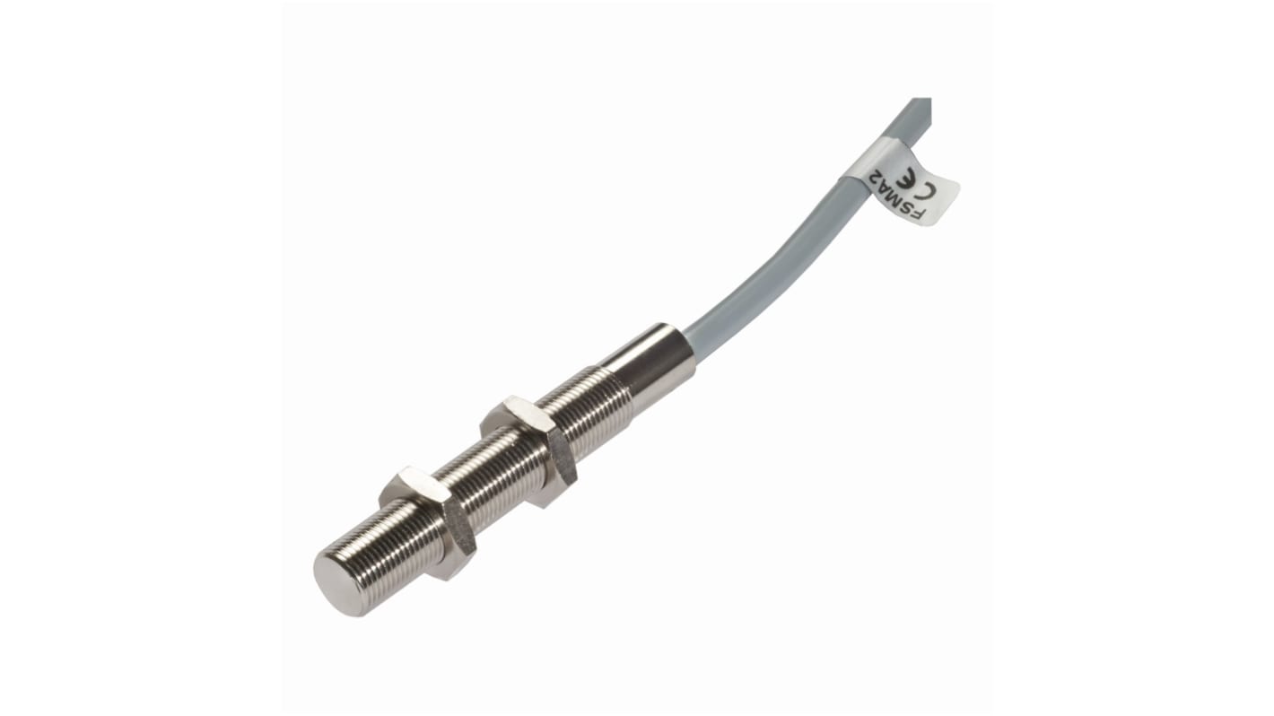 Sensore di prossimità magnetico Carlo Gavazzi FSMS2, cilindrico M12/M16, grado di protezione IP67, montaggio su supporti ferromagnetici.