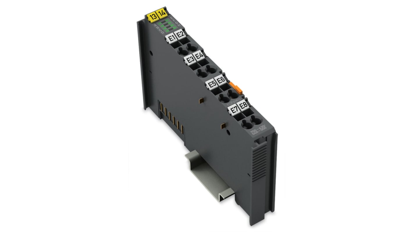 Modulo di ingresso digitale Wago 750430040000, 8 canali, alimentazione 24 V c.c., montaggio su guida DIN 35.