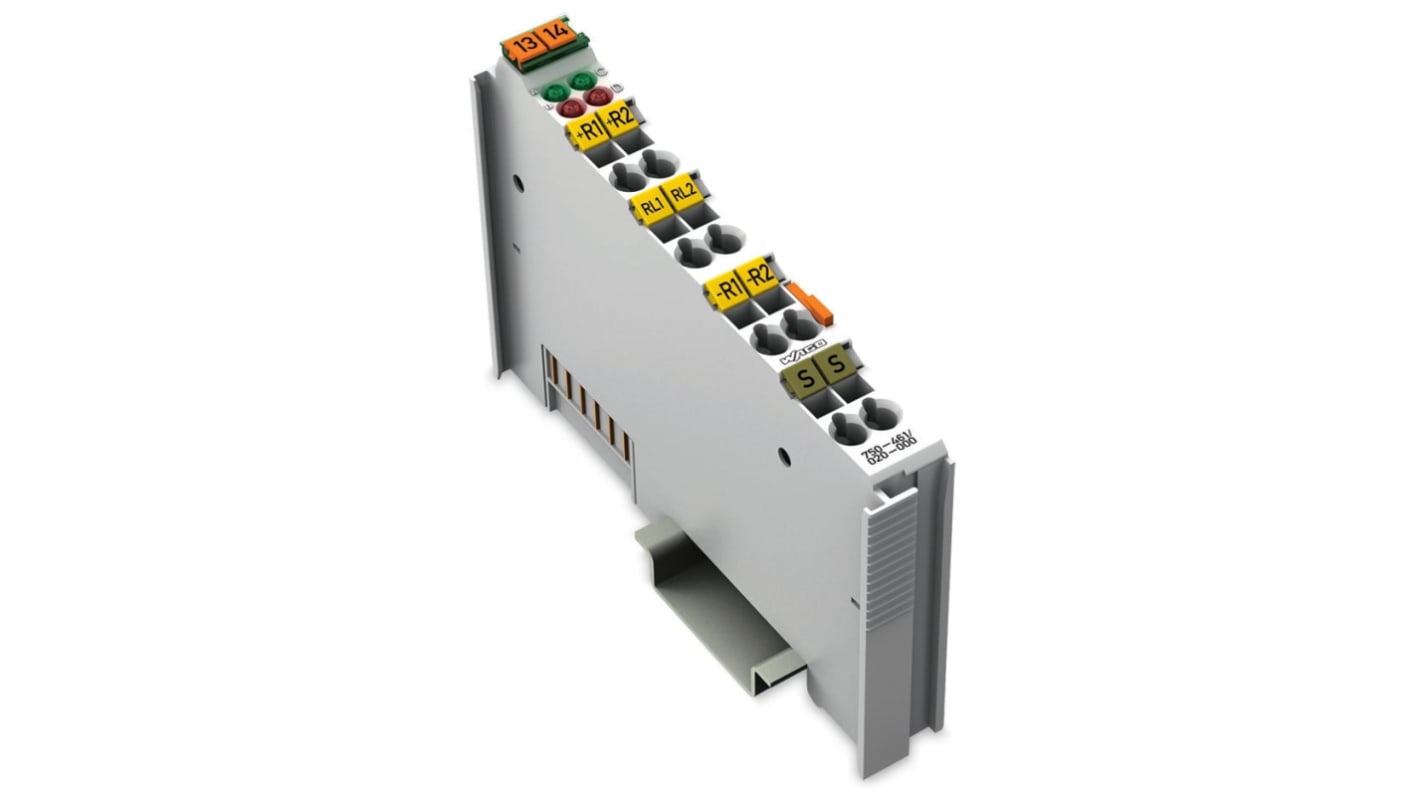 Modulo di ingresso analogico Wago 750-461/020-000, 2 canali, montaggio su guida DIN 35, alimentazione 5 V CC, conforme RoHS.
