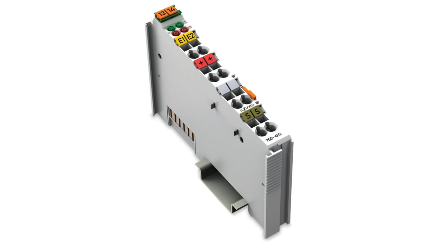 Modulo di ingresso analogico Wago 750-482, 2 canali, alimentazione 24 V c.c., montaggio su guida DIN 35.