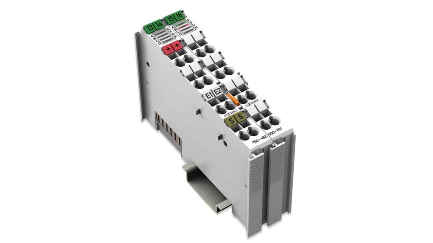 Modulo di ingresso analogico Wago 750-482/000-001, 2 canali, alimentazione 24 V c.c., montaggio su guida DIN 35.