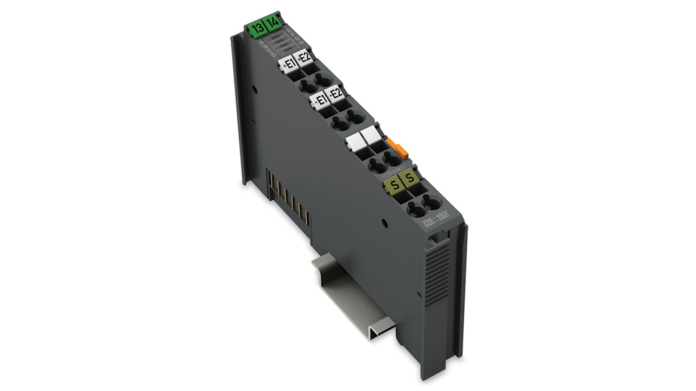 Modulo di ingresso analogico Wago 75048304000, 2 canali, montaggio su guida DIN 35, alimentazione 5 V CC, conforme a RoHS.
