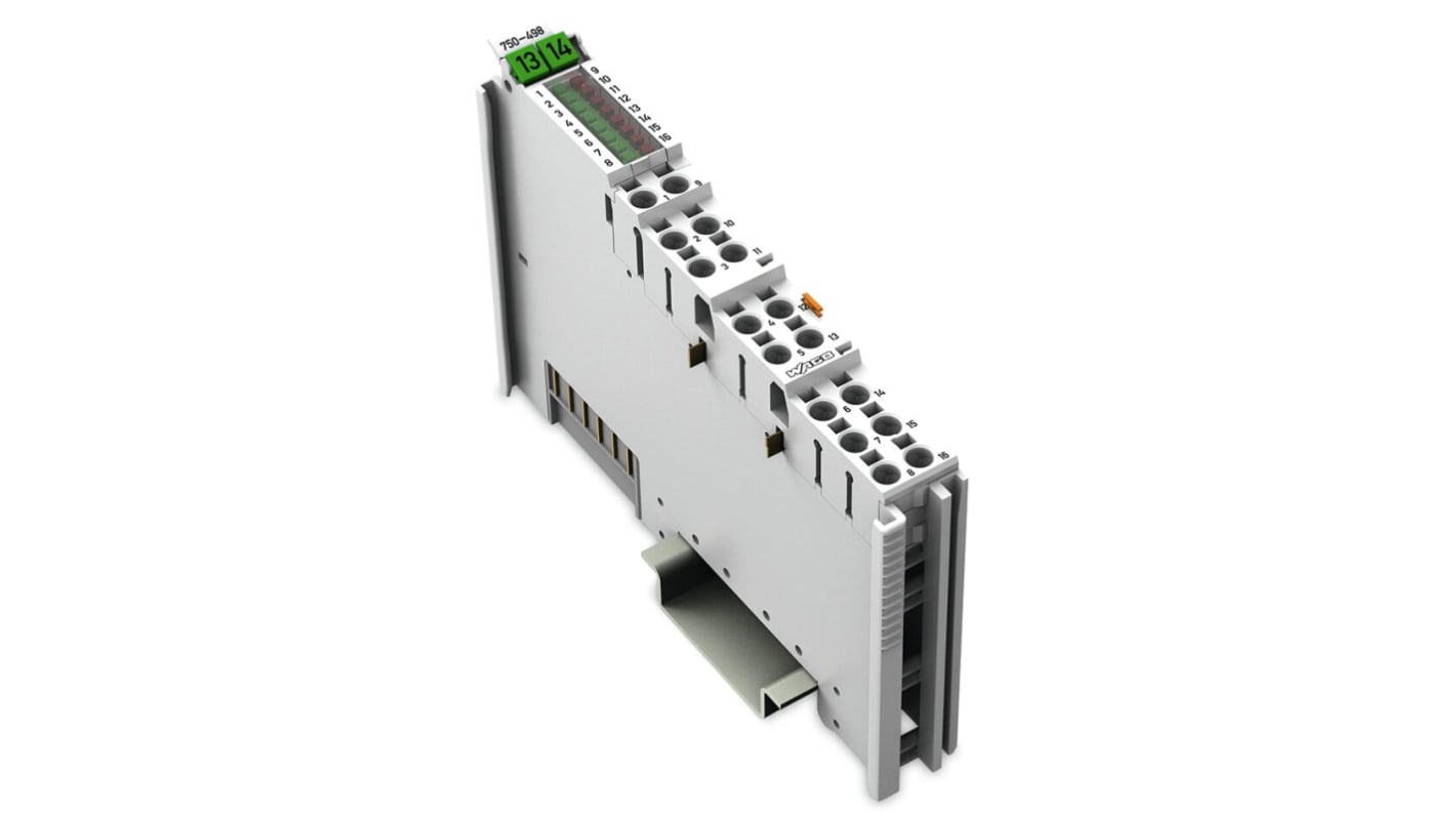Modulo di ingresso analogico Wago 750-498, 8 ingressi, alimentazione 24 V c.c., temperatura operativa 0-55 °C.