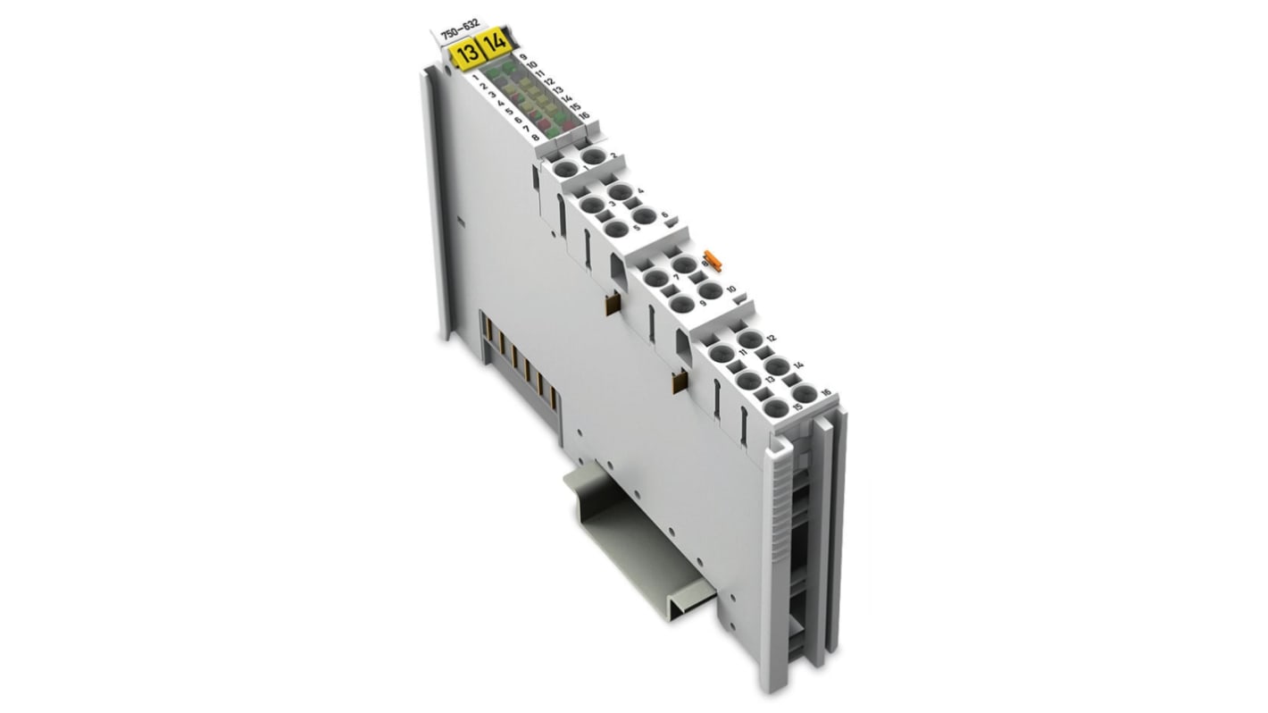 Modulo I/O digitale Wago 750632 per controllo valvole, montaggio su guida DIN-35, alimentazione 24 V c.c.