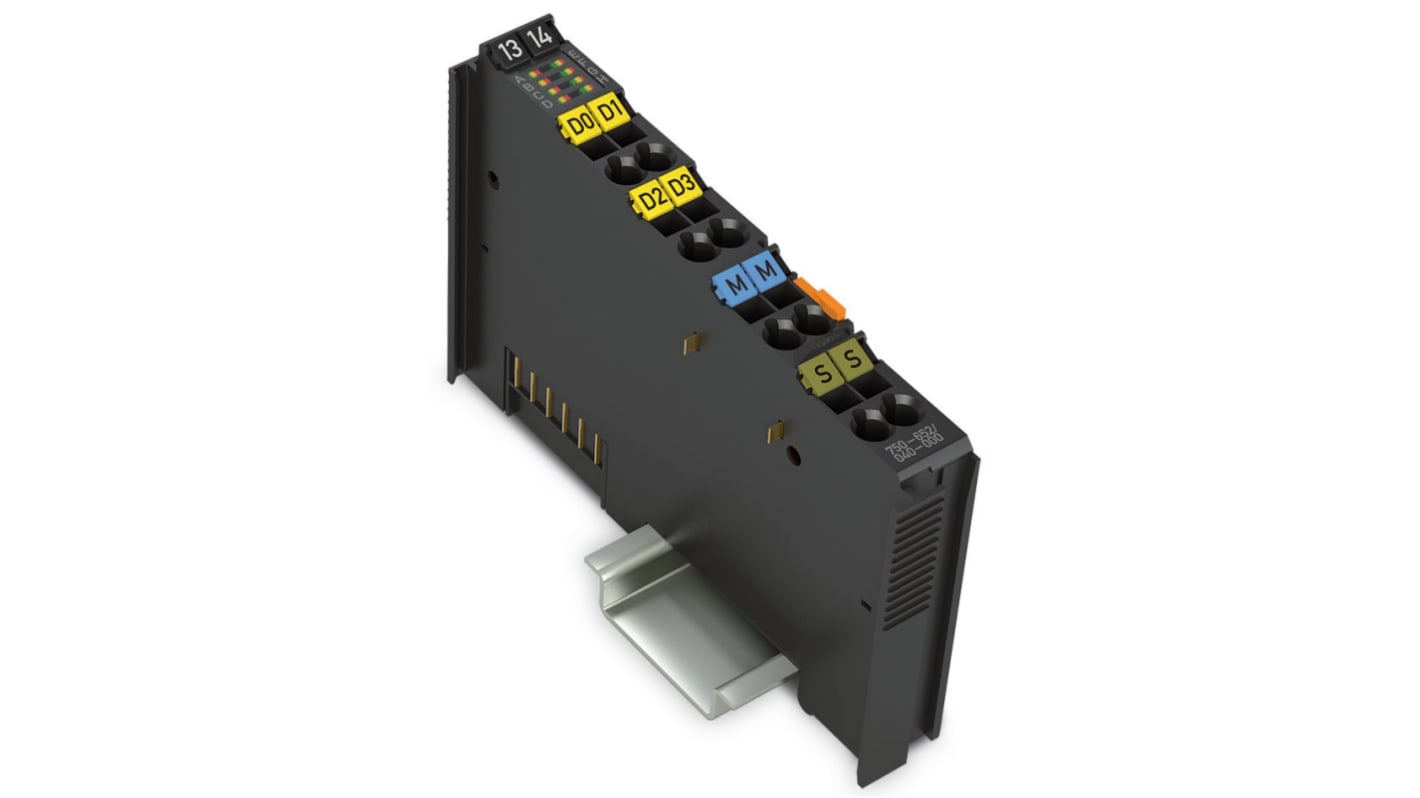 Modulo di interfaccia Wago 75065204000 per PLC, RS-232 C, alimentazione 24 V, montaggio su guida DIN 35.