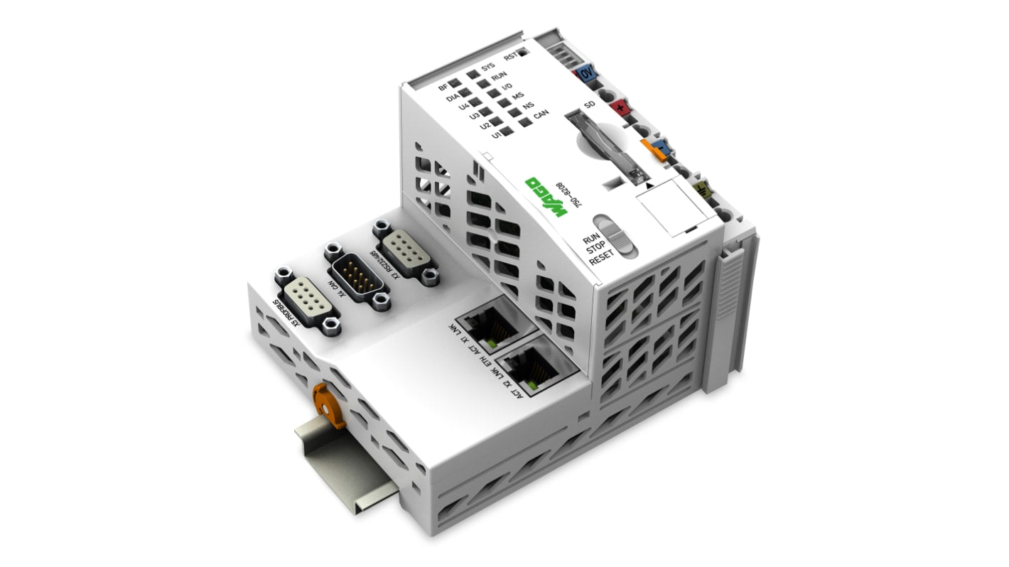 Modulo di comunicazione Wago 750-8208, PLC compatto per sistema I/O, alimentazione 24 V, supporto per moduli serie 750/753.