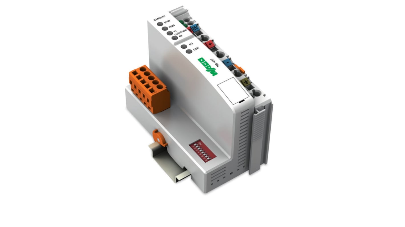 Wago 750-837, controller di rete per dispositivi CAN, 1 ingresso, alimentazione 24 V, conforme a IEC 61131-3.