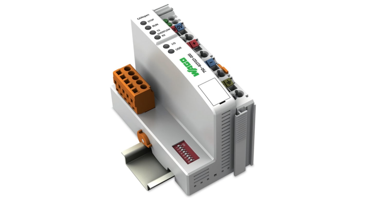 Wago 750-837/021-000, controller di rete per dispositivi CAN, 1 ingresso, alimentazione 24 V, programmazione IEC 61131-3.