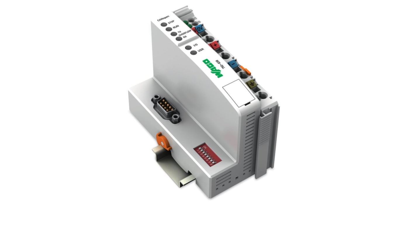 Wago 750-838, controller di rete per dispositivi CAN, 1 ingresso, alimentazione 24 V, design compatto, grado di protezione IP20.