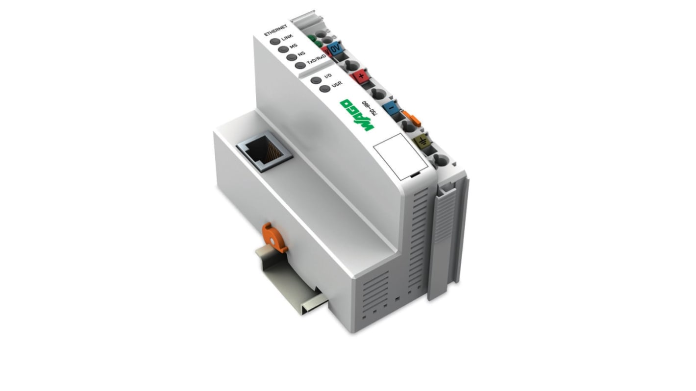 Controller Wago 750-860, unità per applicazioni industriali, 1 ingresso, alimentazione 24 V, peso 183,5 g.